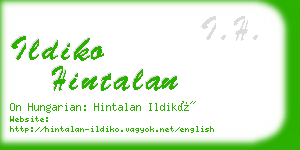 ildiko hintalan business card